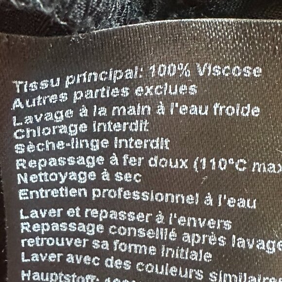 BA&SH Daniela Mini Dress Black Satin Puff Sleeve Subtle Print Size XS Women's - Picture 12 of 12